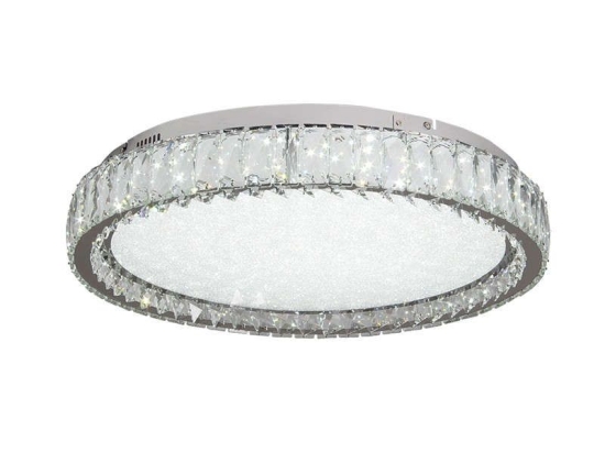 Φωτιστικό Οροφής-Πλαφονιέρα Led 42013-Β 60x15cm 3450Lm Chrome Inlight Κρύσταλλο,Μέταλλο