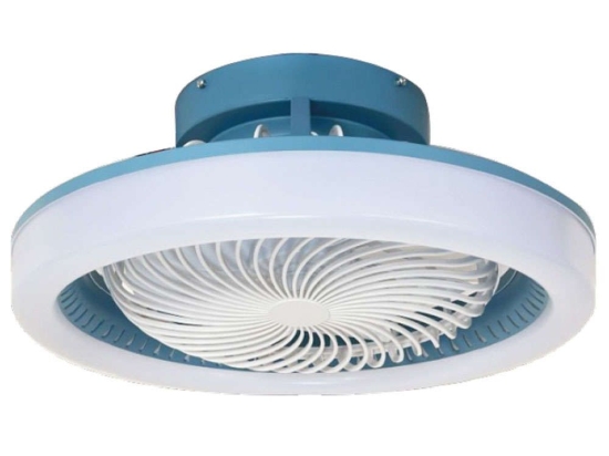 Ανεμιστήρας Οροφής Smart Eidin 101000870 Με Φως Dim Led 36W Και Τηλεχειριστήριο Φ38x20cm Blue itLighting Διάμετρος 48cm