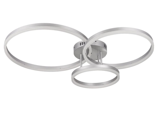 Φωτιστικό Οροφής 6094-A Led Dimmable Φ95cm 7500Lm 75W 3CCT Silver Inlight