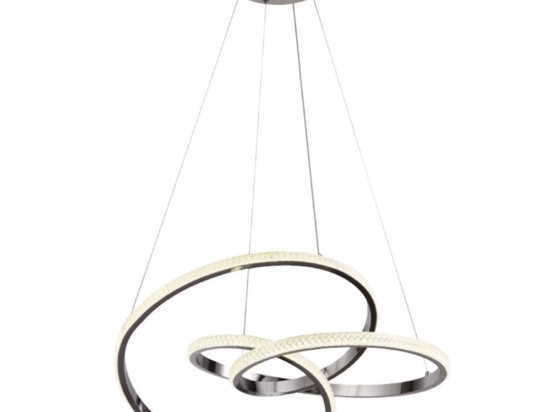 Φωτιστικό Οροφής 6092-A Led Dimmable Φ60cm 5800Lm 58W 3CCT Chrome Inlight