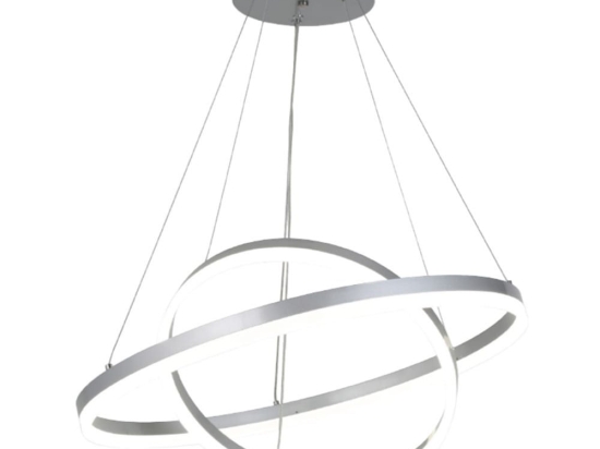 Φωτιστικό Οροφής 6095-Β Led Dimmable Φ60cm 6300Lm 58W 3CCT Silver Inlight