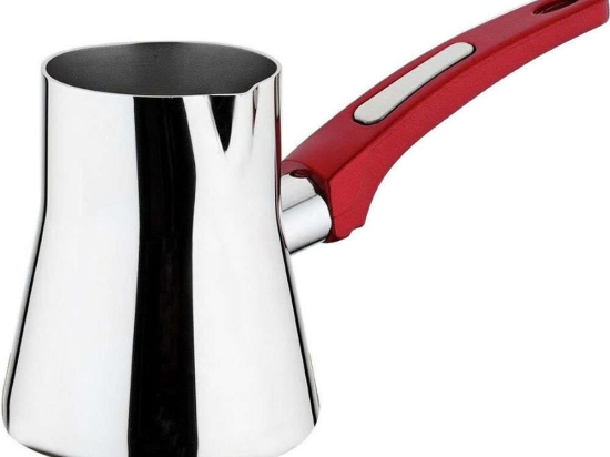 Μπρίκι ISF00301003 330ml Silver-Red Isfa Metal Ανοξείδωτο Ατσάλι