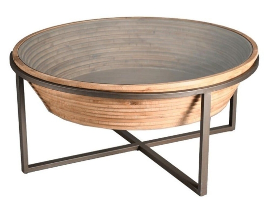 Τραπεζάκι Σαλονιού JAM107 102x46cm Clear-Brown Espiel
