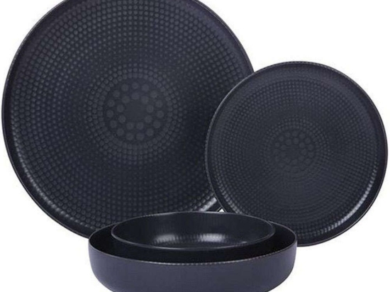 Σερβίτσιο Πιάτα Φαγητού Capri (Σετ 24Τμχ) KX00447S24 Black Kutahya Porselen 24 τμχ Πορσελάνη