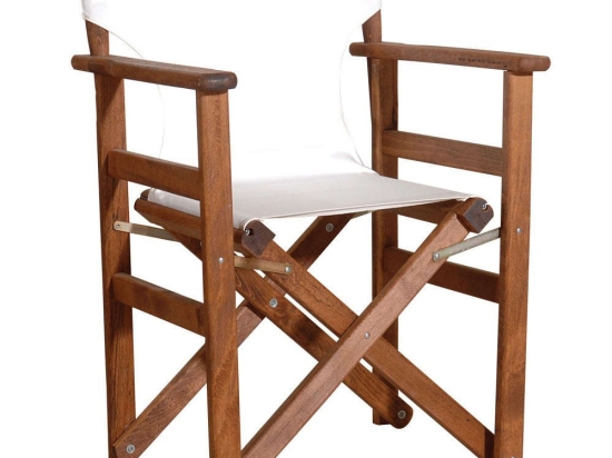 Πολυθρόνα Σκηνοθέτη Πτυσσόμενη 20104 52x60x85cm Brown-White