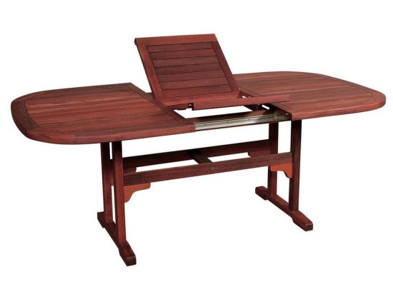 Τραπέζι Οβάλ Επεκτεινόμενο Αυτόματο 203467 Brown Red 80x140+40x75cm