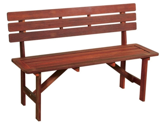 Παγκάκι 2 Θέσεων 203472 Brown/Red 120x46x79cm Διθέσιος