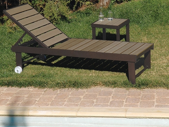 Ξαπλώστρα Ανακλινόμενη 5 Θέσεων 203484 Brown 196x63x38cm