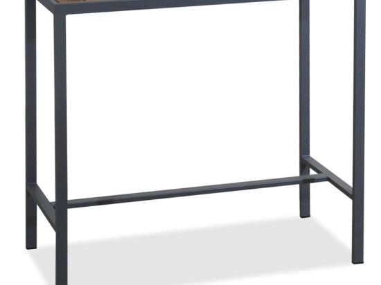 Τραπέζι Μπαρ Με Ξύλο 223908 116x50x106cm Grey-Natural