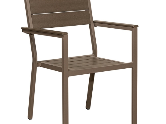 Πολυθρόνα Αλουμινίου Με Polywood 223935 56x54x90cm Brown