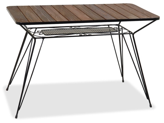 Τραπέζι Παραλ/μο Με Ξύλο 223949 140x70x73cm Natural-Black
