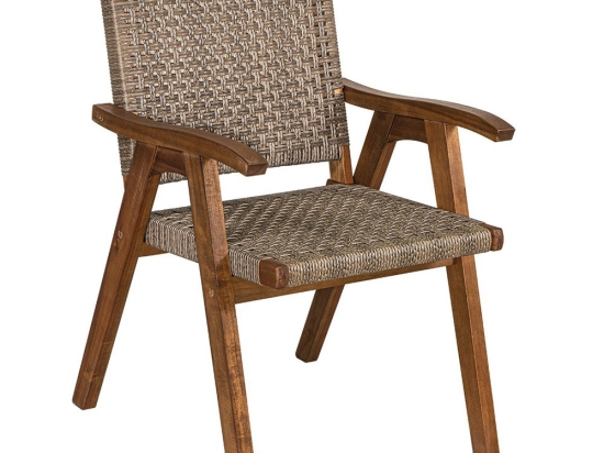 Πολυθρόνα Ξύλινη Με Rattan 22448 53x57x90cm Natural