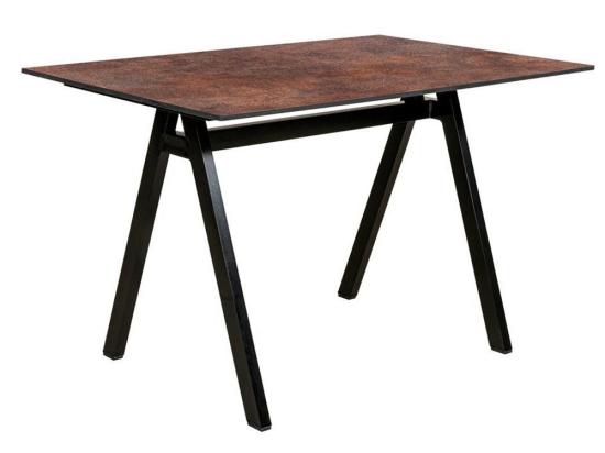 Τραπέζι Παραλ/μο Αλουμινίου Hpl 22514 120x80x75cm Black-Brown