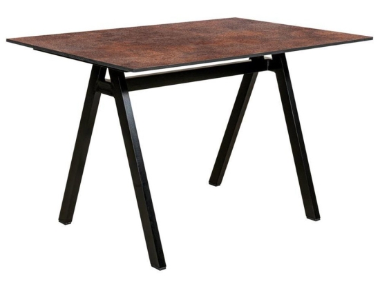 Τραπέζι Παραλ/μο Αλουμινίου Hpl 22522 160x90x75cm Black-Brown
