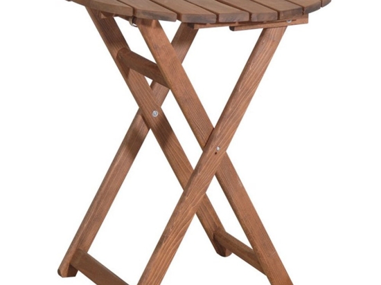 Τραπέζι Στρογγυλό Ξύλο Οξυά 22527 70x72cm Natural