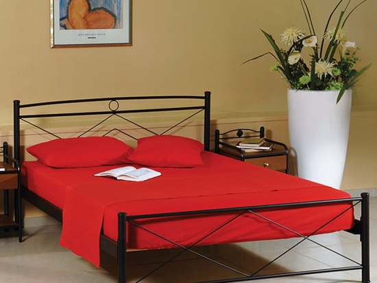 Κρεβάτι Μεταλλικό Πυραμίδα 23984 168x205cm Black King Size
