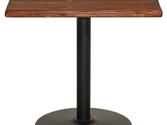 Τραπέζι Μεταλλικό Με Ξύλο 23996 80x80x73cm Black-Brown