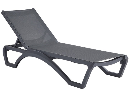 Ξαπλώστρα Ανακλινόμενη 5 Θέσεων 251427 190x69x31,5cm Dark Grey
