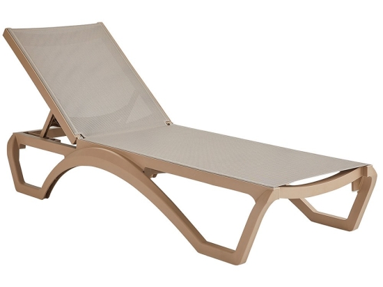 Ξαπλώστρα Ανακλινόμενη 5 Θέσεων 251428 190x69x31,5cm Taupe