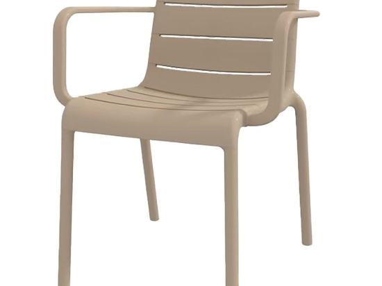 Πολυθρόνα Πολυπροπυλένιου 251431 58x59x79cm Taupe