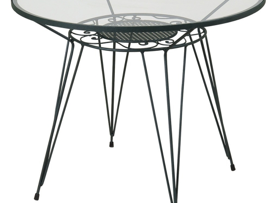 Τραπέζι Στρογγυλό Μασίφ 3763 110x75cm Black