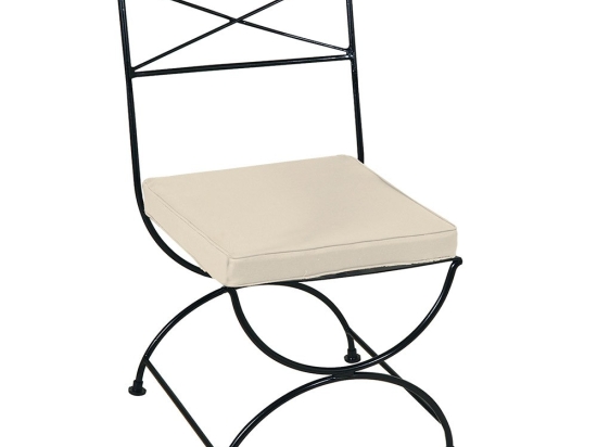 Καρέκλα Μεταλλική Χιαστί 3786 50x58x89cm Beige-Black