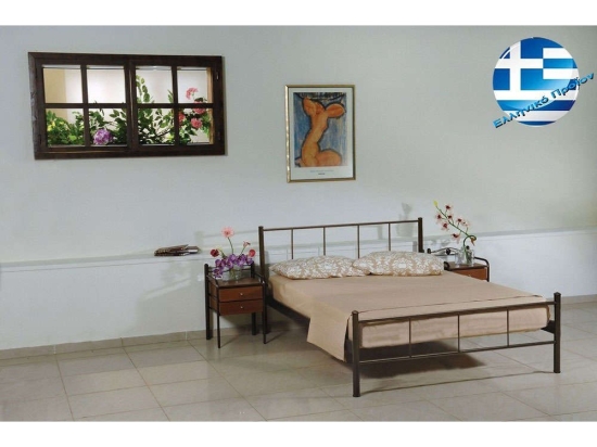 Κρεβάτι Μεταλλικό Απιστία Μονό 98x198 4674 Bronze Μονό Μέταλλο