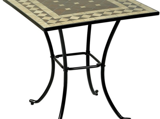 Τραπέζι Τετράγωνο Mosaic BS013-2012 70x70x75cm Black