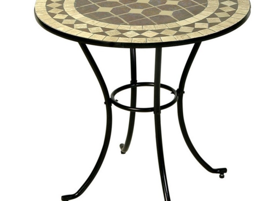 Τραπέζι Στρογγυλό Mosaic BS025-2012 76x75cm Black