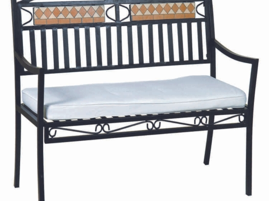 Καναπές 2 Θέσεων BS068-010 123X57X89cm Black-Brown Διθέσιος