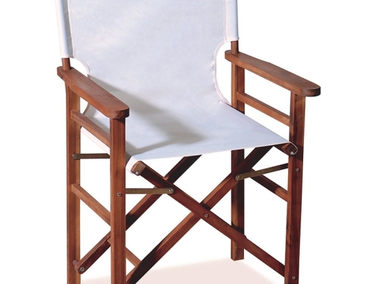 Πολυθρόνα Σκηνοθέτη Acacia Wood C2013-E-AC 47x58x88cm Natural-White