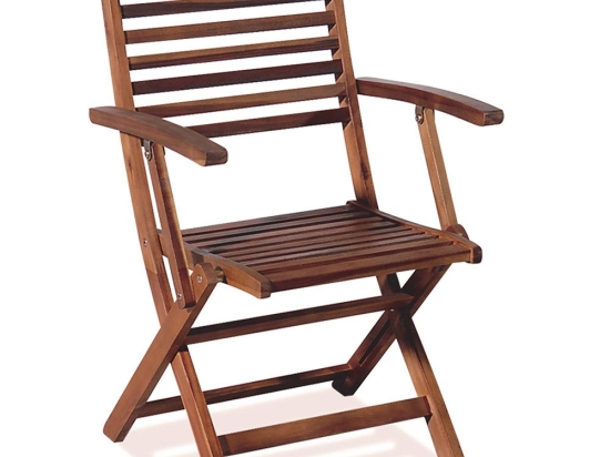 Πολυθρόνα Χαμηλής Πλάτης Ξύλινη EAZ-A AC 58x56x89cm Natural
