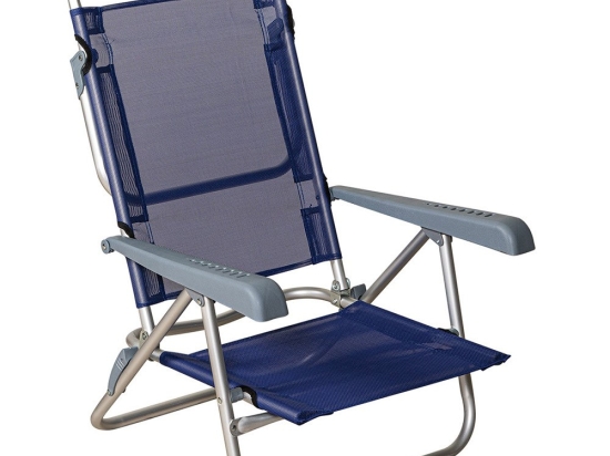 Πολυθρόνα-Ξαπλώστρα Πτυσ/νη LT-C103A BLUE 66x60x28/84cm Blue-Grey