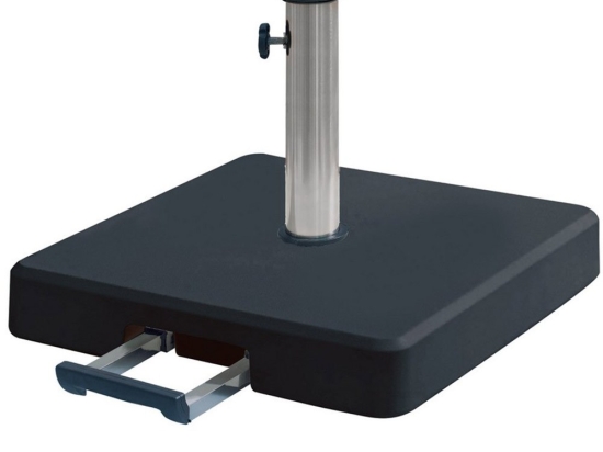 Βάση Ομπρέλας 35 kgr Με Λαβή Και Ρόδες 50Χ50 cm LTH35-B Black