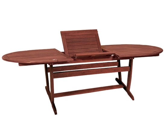 Τραπέζι Οβάλ T5301MOR OVAL Brown Red 100X240X75cm