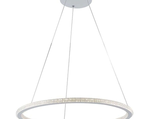 Φωτιστικό Οροφής Bryant LED-BRYANT-S1 45W Led Φ60cm 150cm White Luce Ambiente Design Αλουμίνιο