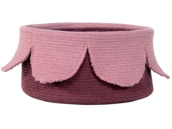 Καλάθι Αποθήκευσης Λουλούδι Petals LOR-BSK-PETALS-ASH Ash Rose 20Χ33Χ33Cm Lorena Canals 100% Βαμβάκι