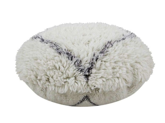 Πουφ Woolable Berber Soul LOR-WO-P-BERB Natural-Charcoal 20Χ70Cm Lorena Canals Μαλλί
