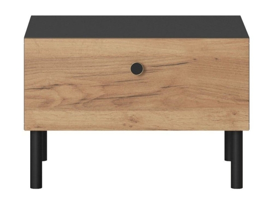 Κομοδίνο Deco L_Deco_11 56x40x38cm Anthracite-Natural