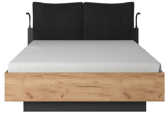 Κρεβάτι Διπλό Με Αποθηκευτικό Χώρο Deco (Για Στρώμα 160x200cm) L_Deco_13 180x227x105cm Anthracite-Na Διπλό