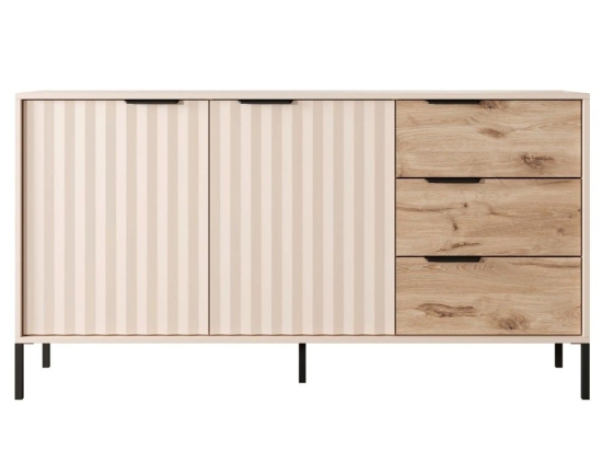 Μπουφές Με Συρτάρια Rave L_RV_21_2d3s_b 153x82x40cm Beige-Natural