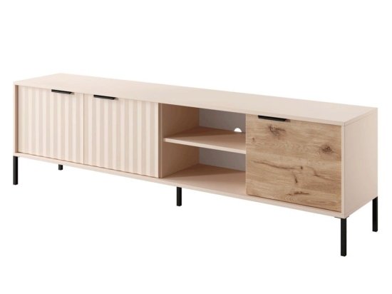 Έπιπλο Τηλεόρασης Rave L_RV_BTV_b 203x54x40cm Beige-Natural
