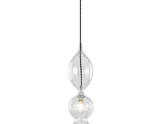 Φωτιστικό Οροφής Κρεμαστό 01150 E14 16x55cm Clear Luma