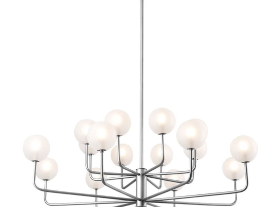 Φωτιστικό Οροφής Κρεμαστό 01366 16xG9 90x80cm Silver Luma