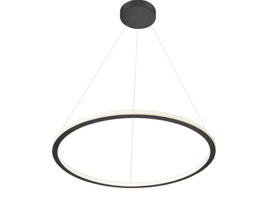 Φωτιστικό Οροφής Κρεμαστό 01381-05 60W LED 3000K 4800Lm D80cm Black Luma