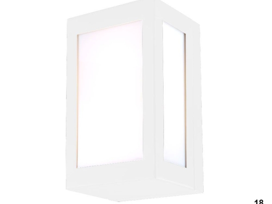 Φωτιστικό Τοίχου 01394-18 15x30cm E27 White Luma