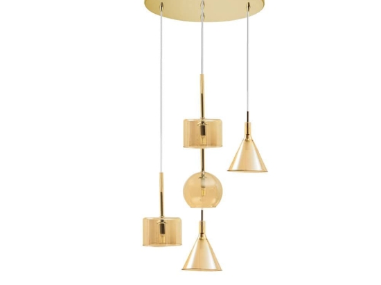 Φωτιστικό Οροφής Κρεμαστό 114-01047-12 5xG9 D40cm Amber Luma