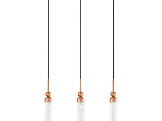 Φωτιστικό Οροφής - Ράγα 01480.07B 3xG9 70cm Copper Luma