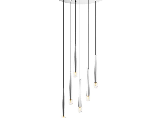 Φωτιστικό Οροφής Κρεμαστό 01487 6xG9 D.40cm Silver Luma