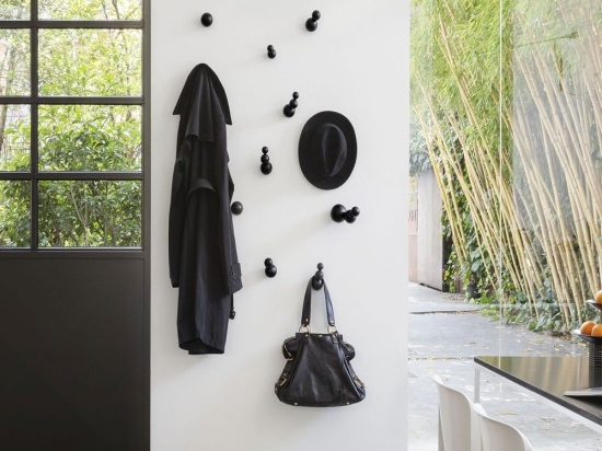 Κρεμάστρες Τοίχου Bubbles MBU21O Ral 9017 Σετ 5τμχ Black Mogg Ξύλο